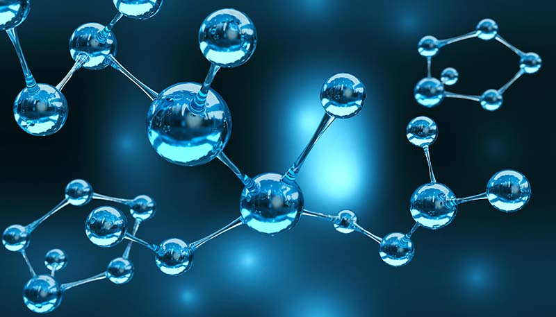 Science background with molecule atom abstract structure science medical background 3d illustration